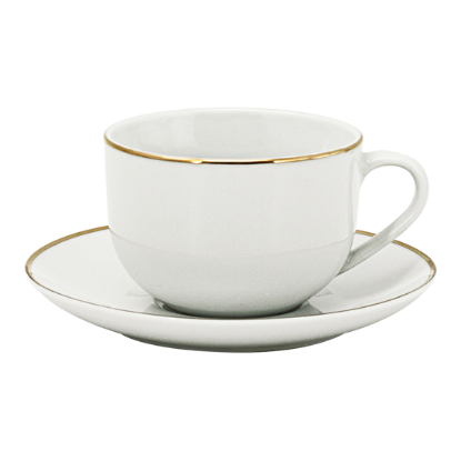(6) Victoria Teacup & Saucers - 220ml