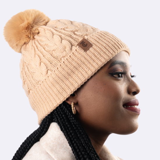 Picture of Knitted Ladies Beanie - Toasted Almond