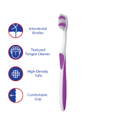 Picture of Easy Clean All In One Toothbrush - Purple
