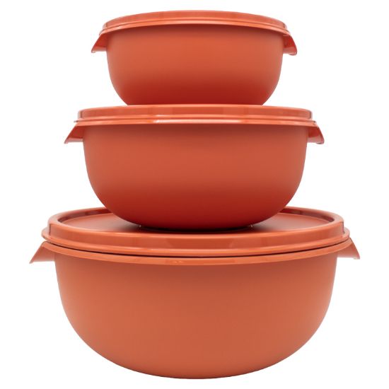 Picture of 3pc Bowl Set & Lids - Maple (1.25lt, 2.5lt, 5lt)