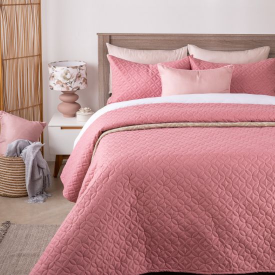 Picture of Cullinan Quilt Bed Set 3pc - Pink - King