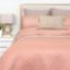 Picture of Concertina Quilt Bed Set 3pc - Peach/Pink - King