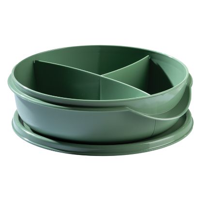 Picture of 3 Division Bowl with Lid Sage - 1lt
