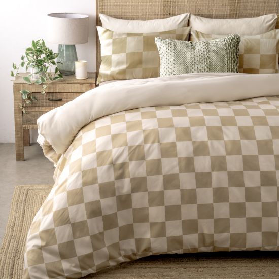 Picture of Checkered Duvet Cover Set 3pc  - Double