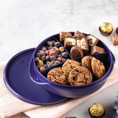 Picture of Round Divided Luncher 1lt - Purple