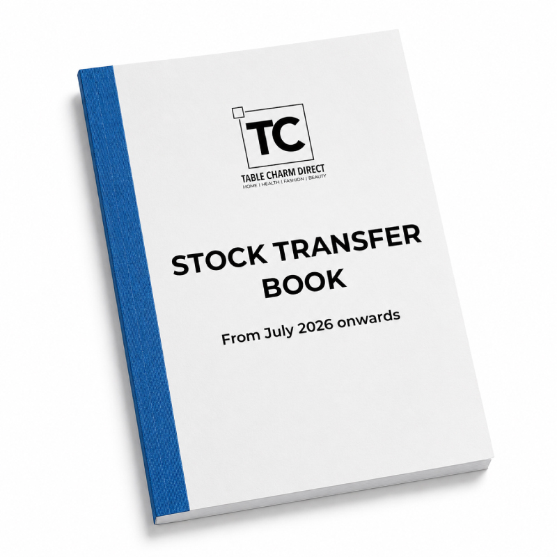 Stock Transfer Book|Table Charm Direct