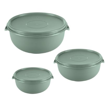 Picture of 3pc Bowl Set and Lids - Green (1.25Lt, 2.5Lt, 5Lt)